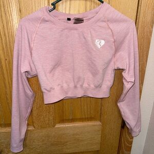 SOLD**Women’s Best Pink Crop with Heart Logo
